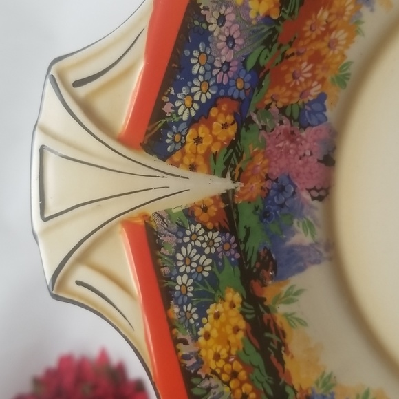H & K Tunstall Floradora Art Deco Serving Plate - Picture 9 of 15